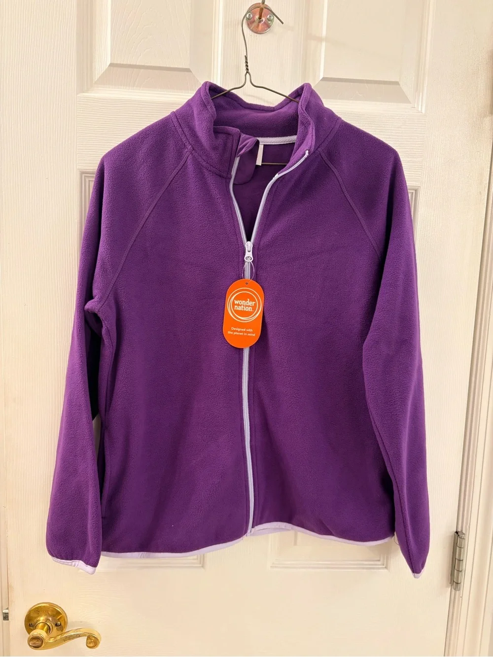 NWT Wonder Nation Bright Purple Fleece Zip-Up